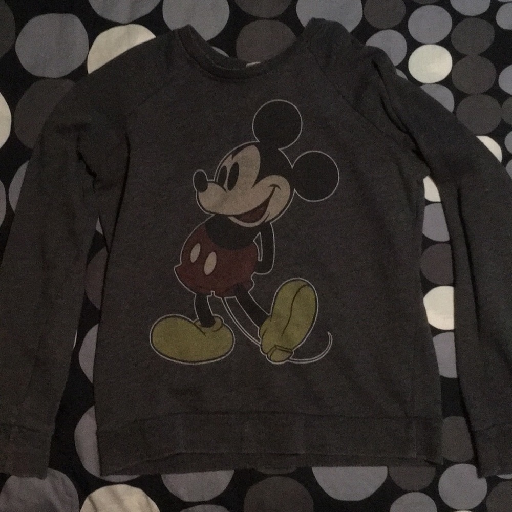 Cute Mickey Mouse crew neck sweat shirt